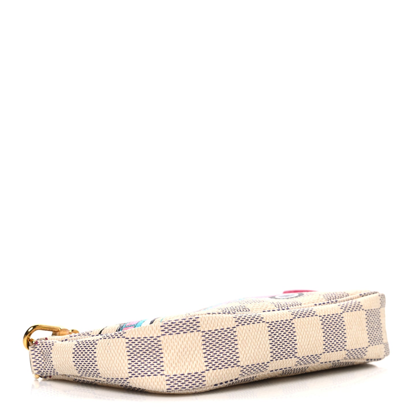 Damier Azur 2021 Christmas Animation Hollywood Mini Pochette Accessories Fuchsia Fuchsia