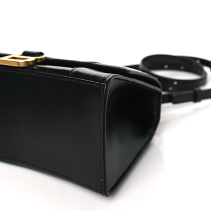 Balenciaga Shiny Box Calfskin Small Hourglass Top Handle Bag Black 10 of 11