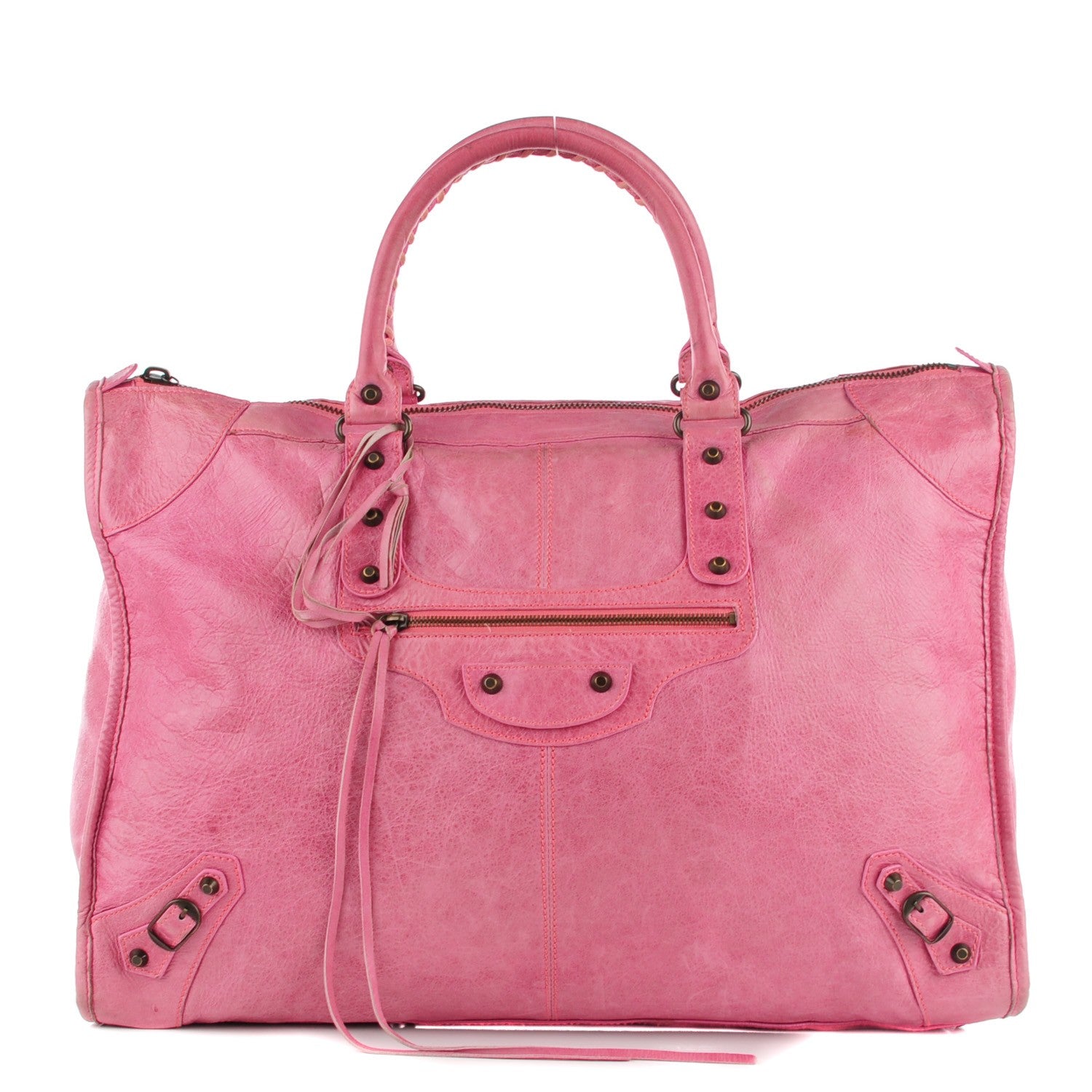 Balenciaga Agneau Classic Hardware Weekender Bubblegum 1 of 10