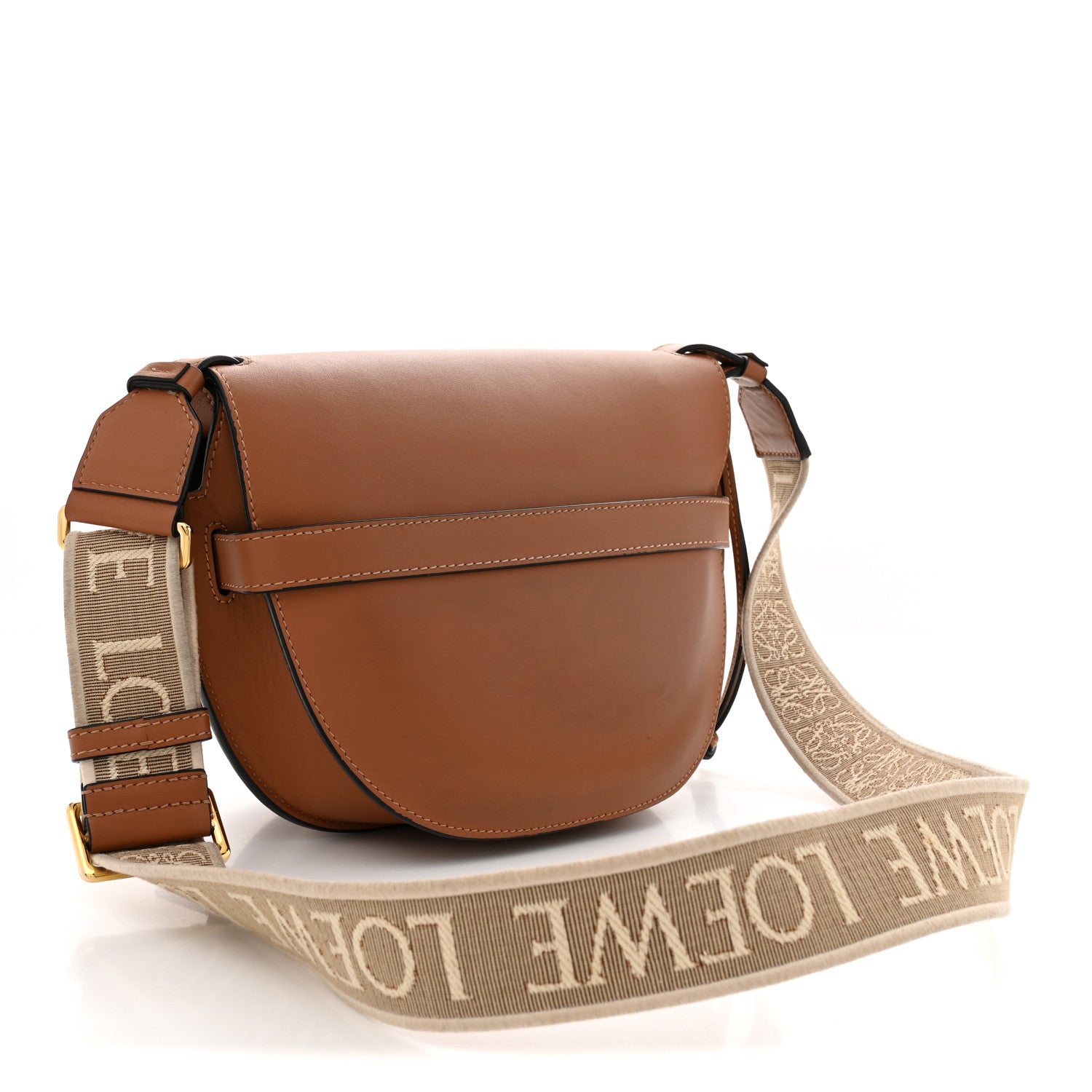 Loewe Calfskin Jacquard Small Gate Dual Bag Tan 3 of 11