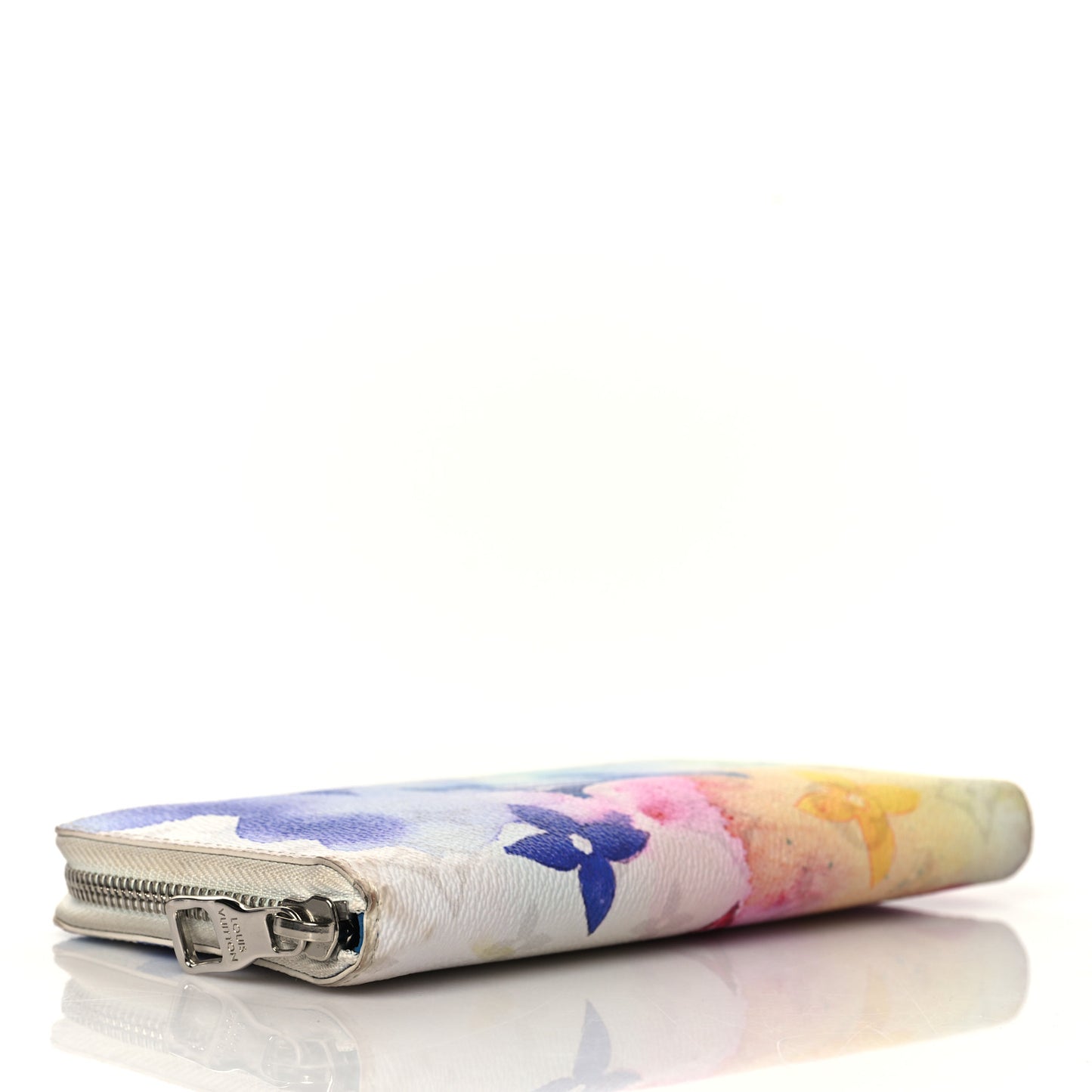 Monogram Watercolor Vertical Zippy Wallet