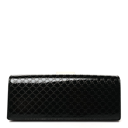 Gucci Patent Microguccissima Small Broadway Clutch Black 1 of 9