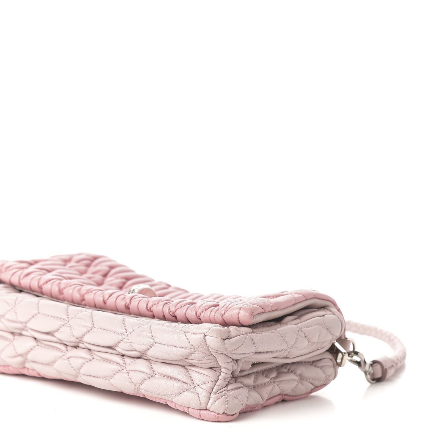 Miu Miu Nappa Matelasse Crystal Shoulder Bag Rosa 10 of 11