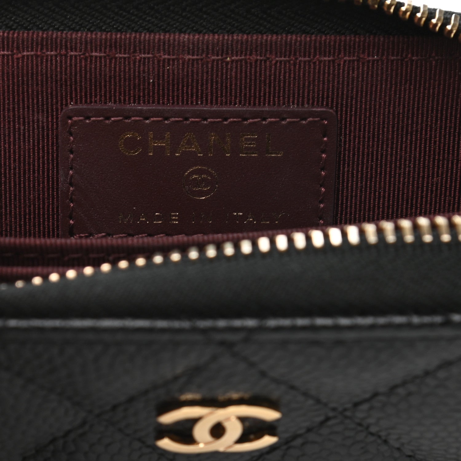 Chanel Caviar Quilted Zip Coin Purse Black 6 of 8