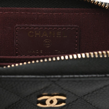 Chanel Caviar Quilted Zip Coin Purse Black 6 of 8