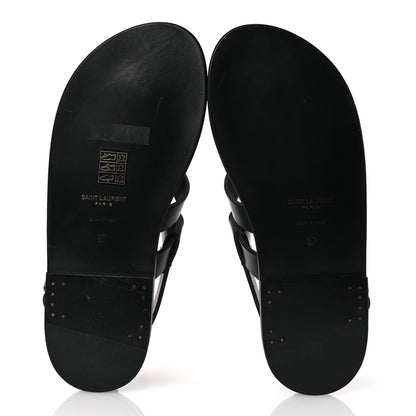 Saint Laurent Calfskin Pepe 05 Sandals 37 Black 7 of 13