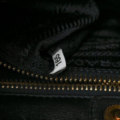 Prada Tessuto Nylon Woven Shopping Tote Black 7 of 9