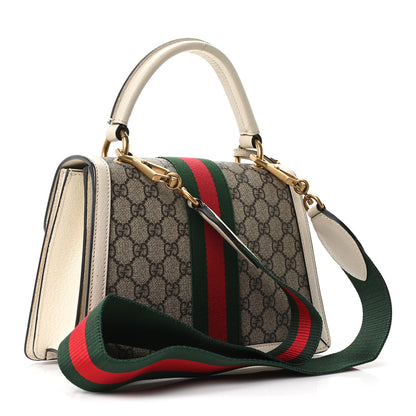 Gucci GG Supreme Monogram Small Queen Margaret Top Handle Bag White 3 of 10