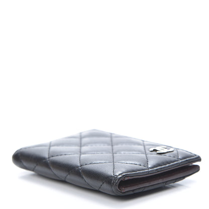 Chanel Lambskin Quilted Card Holder Wallet Black 4 of 10