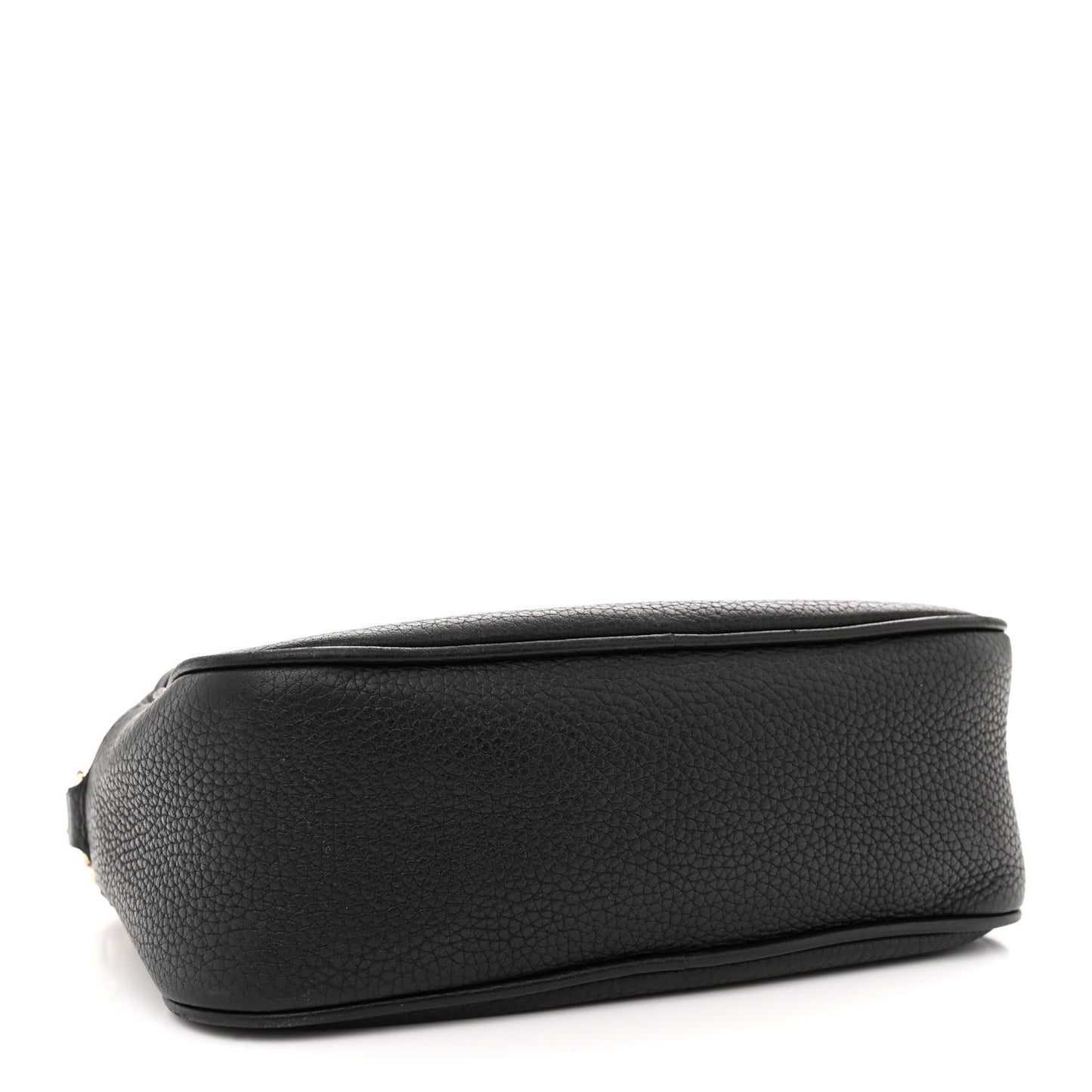 Pebbled Calfskin Small Soho Disco Bag Black