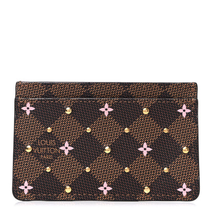Louis Vuitton Damier Ebene Studded Card Holder 1 of 7