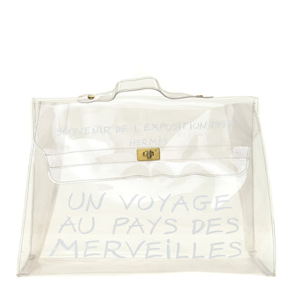 Hermes Vinyl Souvenir De L'Exposition Kelly Transparent 1 of 9