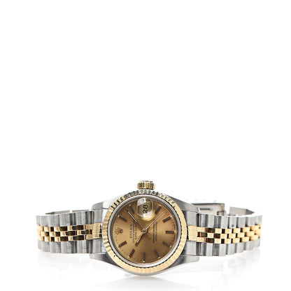 Rolex Stainless Steel 18K Yellow Gold 26mm Oyster Perpetual Datejust Watch Champagne 69173 2 of 5
