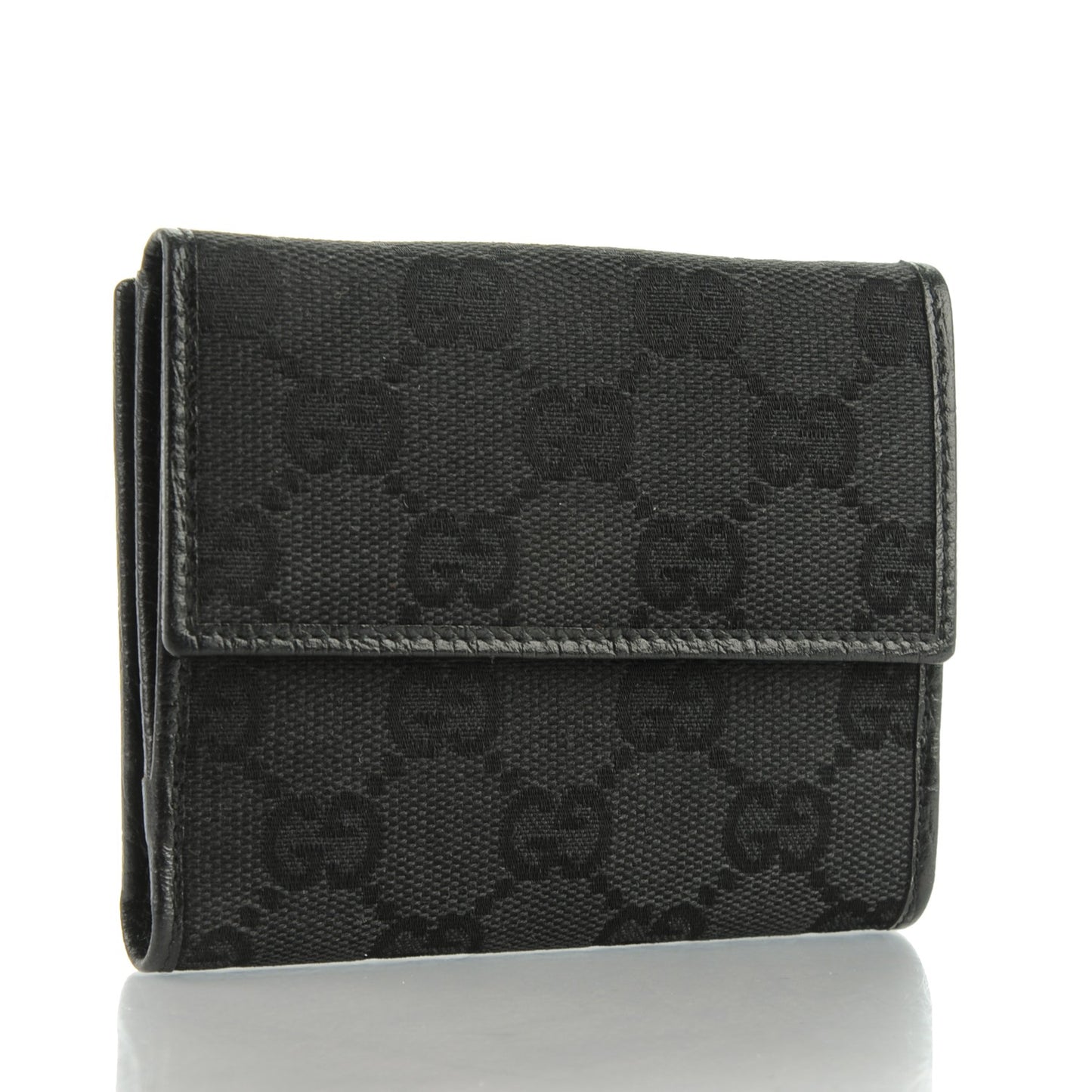 Monogram Glam French Flap Wallet Black