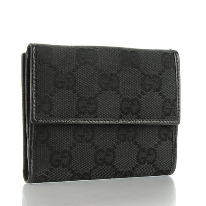 Gucci Monogram Glam French Flap Wallet Black 3 of 7
