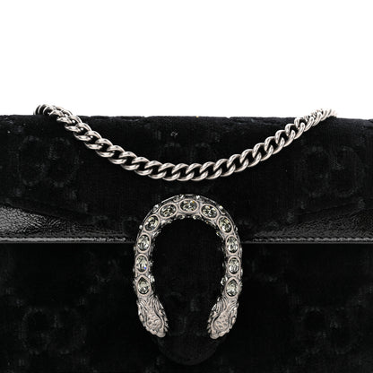 Gucci Velvet GG Monogram Super Mini Dionysus Shoulder Bag Black 7 of 10