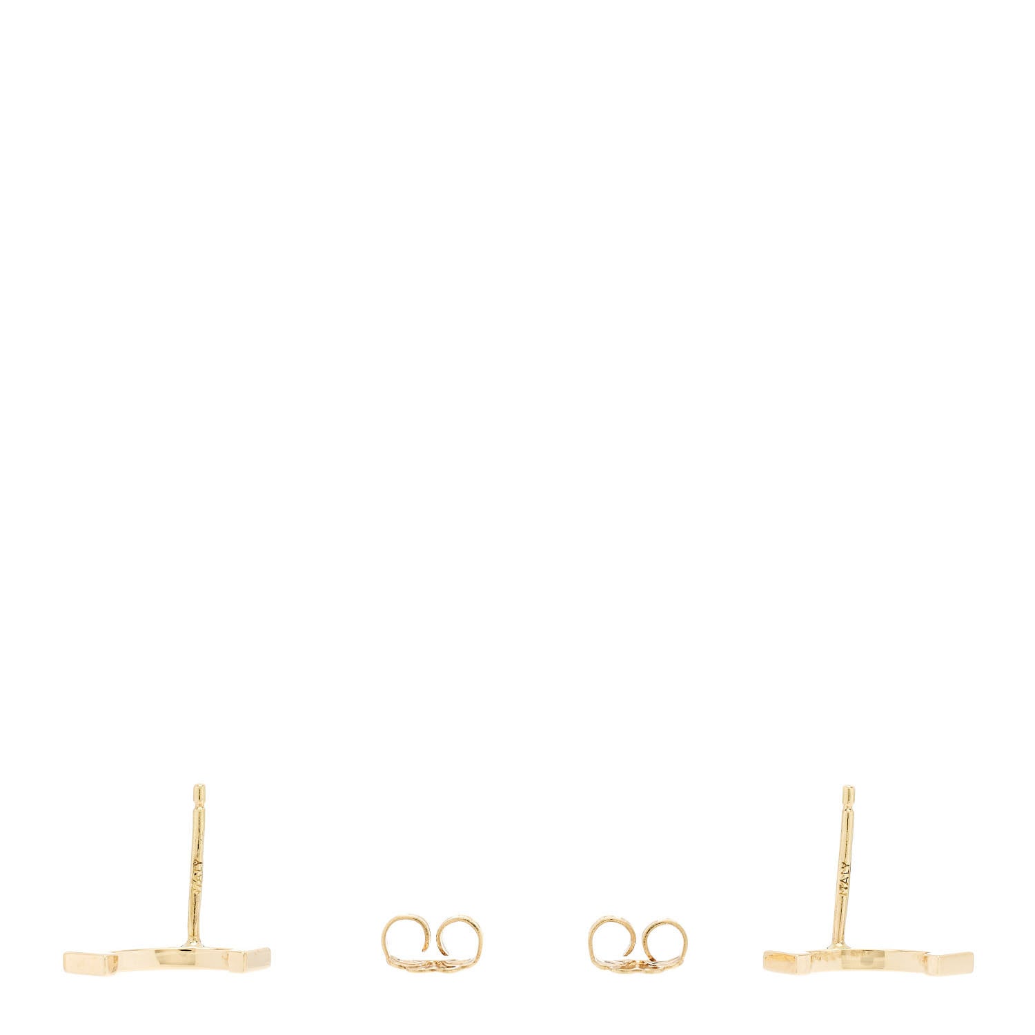 Tiffany 18K Yellow Gold T Smile Stud Earrings 5 of 5