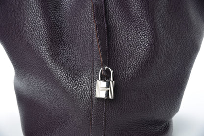 Hermes Taurillon Clemence Picotin Lock 26 GM Raisin 8 of 11