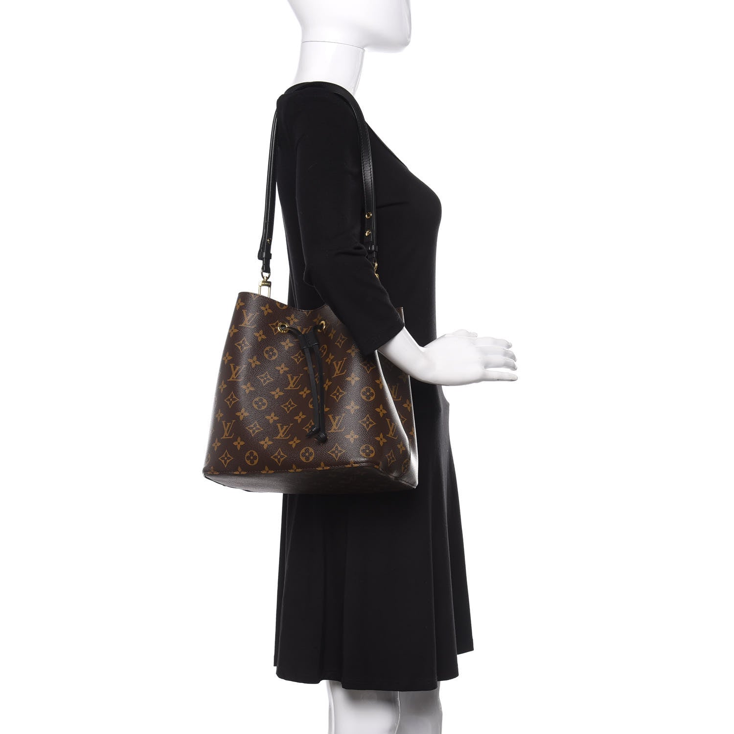 Louis Vuitton Monogram Neonoe MM Black 2 of 10