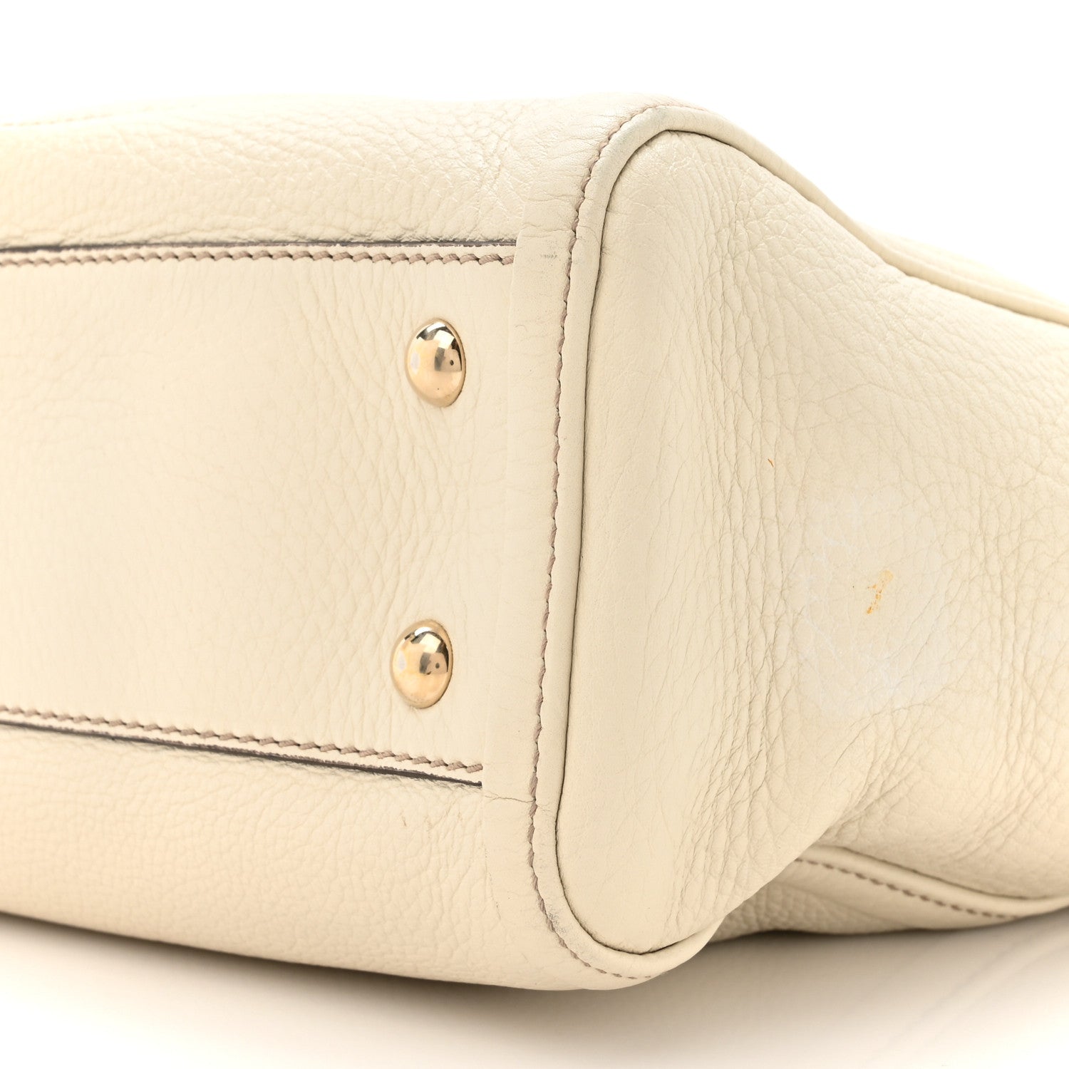 Gucci Pebbled Calfskin Small Soho Top Handle Bag Off White 9 of 15