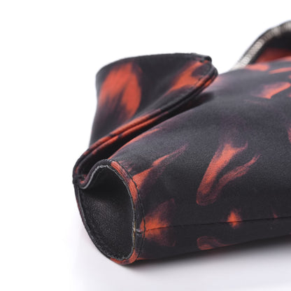 Alexander McQueen Silk Night Flowers De Manta Clutch Red Black 9 of 12