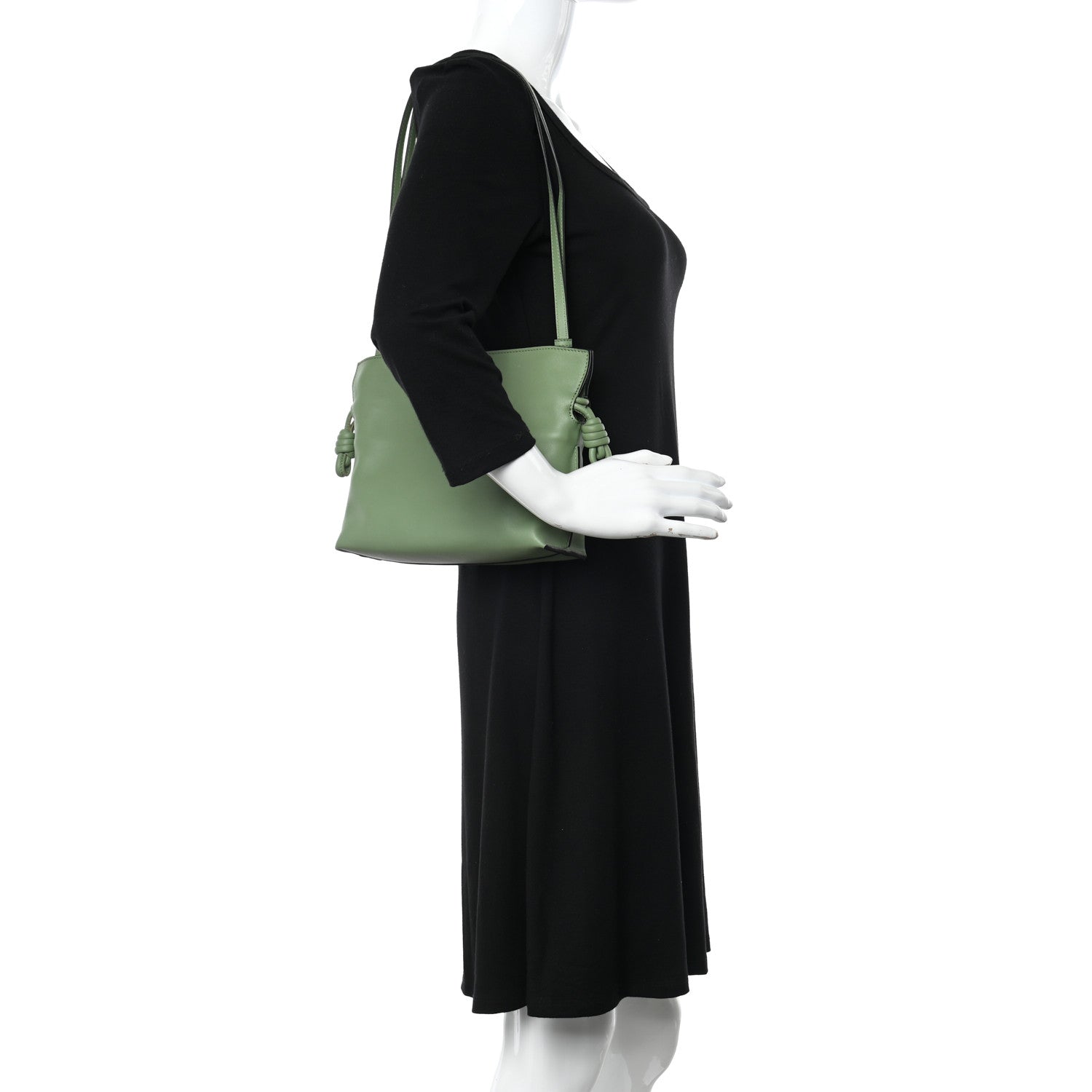 Loewe Calfskin Mini Flamenco Knot Clutch Rosemary 2 of 11