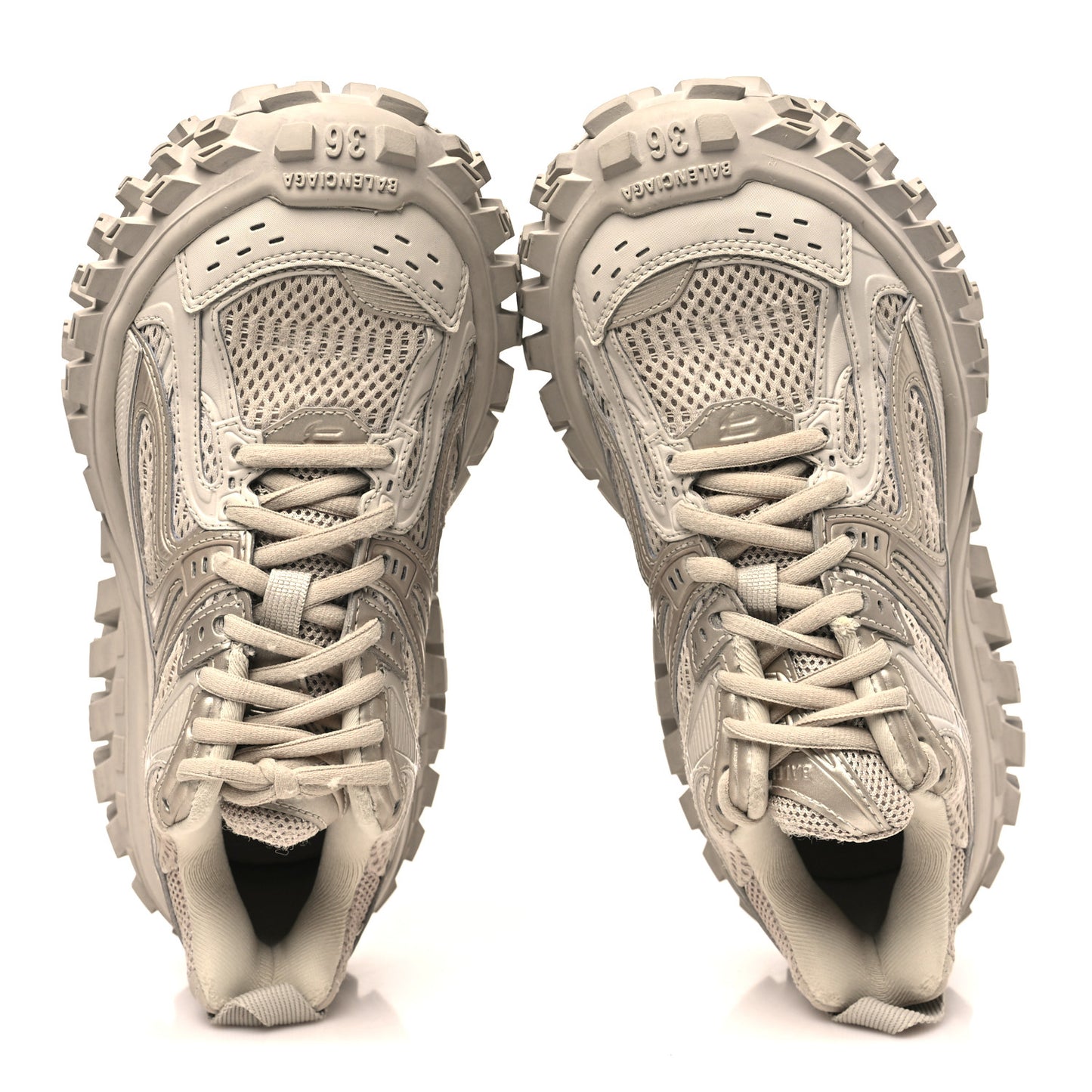 Rubber Mesh Monocolor Mens Defender Sneakers 36 Beige