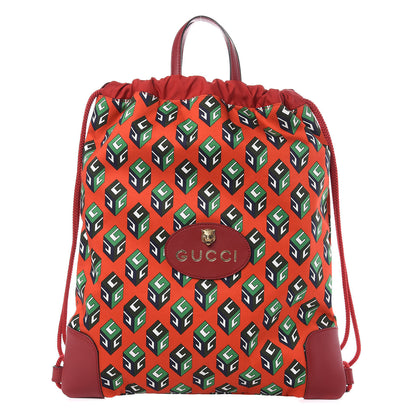 Gucci Cotton GG Wallpaper Neo Vintage Drawstring Backpack Vulcanic Red 1 of 10