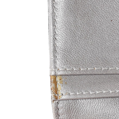 Chanel Lambskin Camellia Embossed Yen Wallet Black 10 of 15