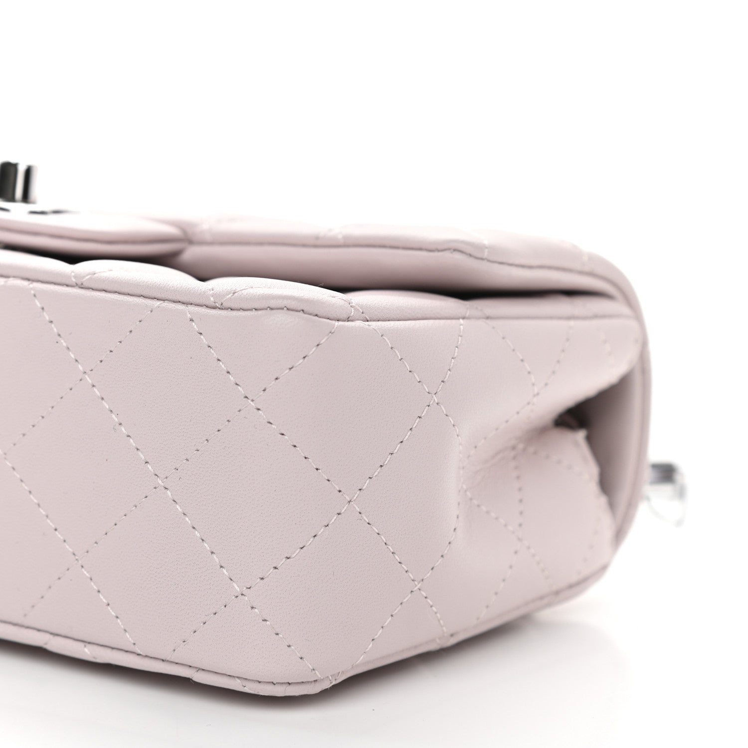 Chanel Lambskin Quilted Mini Rectangular Flap Light Purple 9 of 9