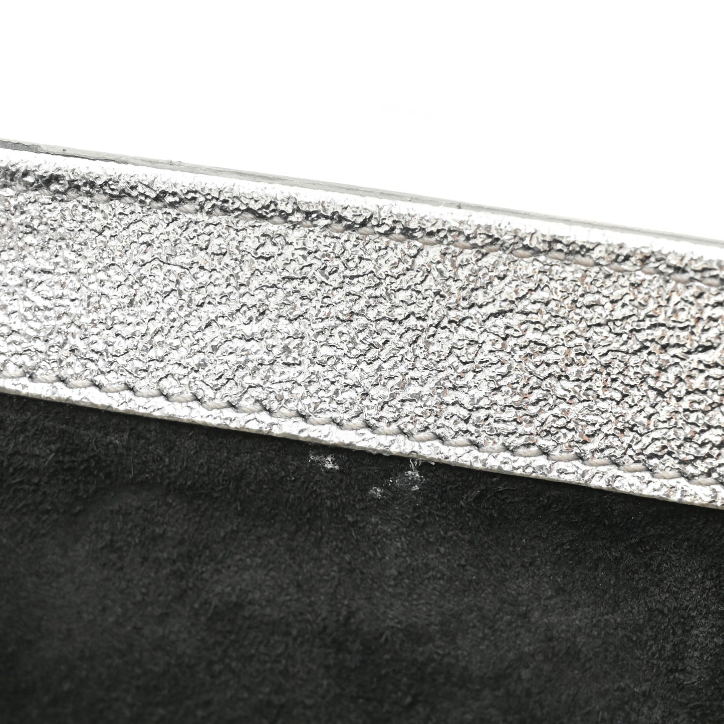 Metallic Calfskin Medium Classic Monogram Kate Satchel Platine