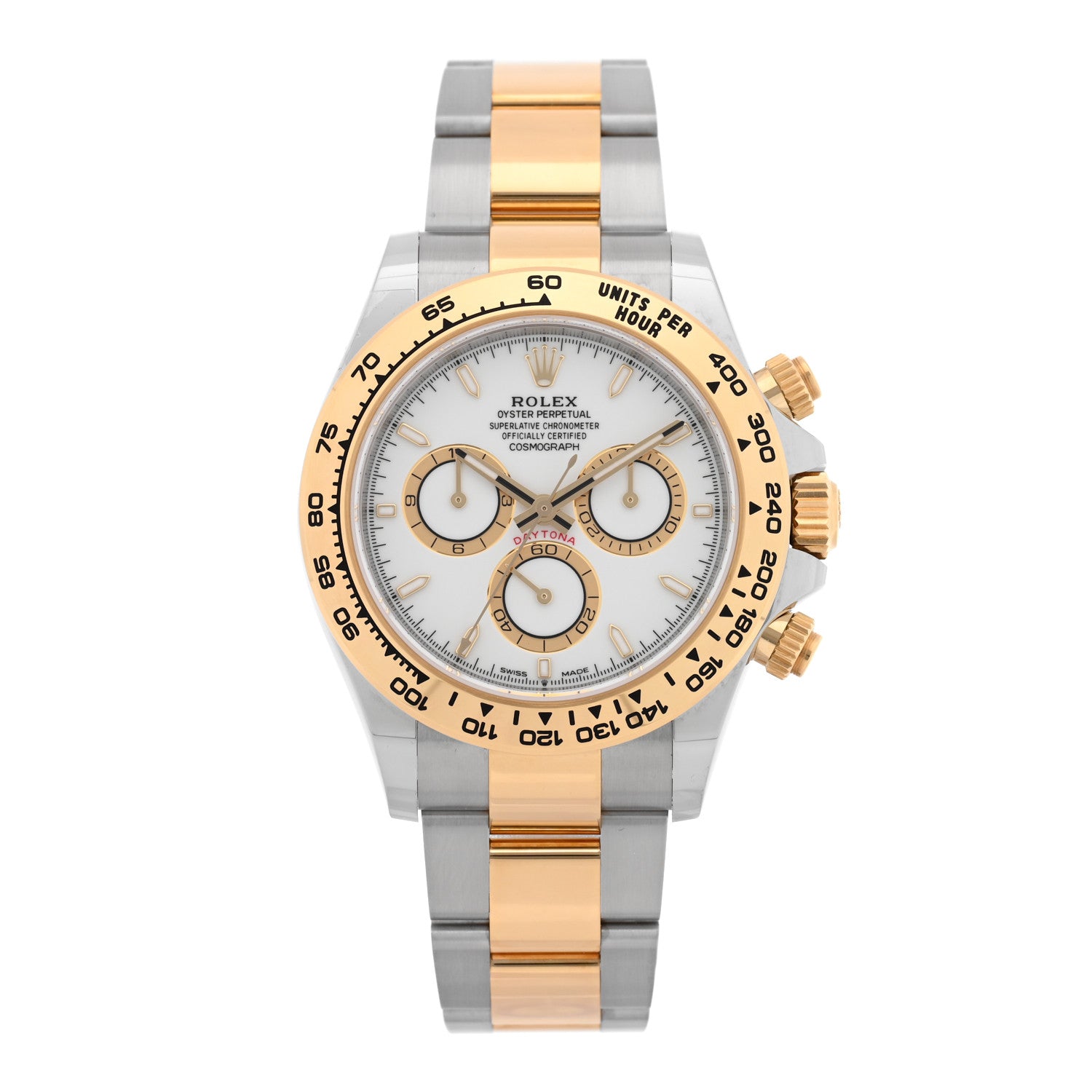 Rolex Stainless Steel 18K Yellow Gold 40mm Oyster Perpetual Cosmograph Daytona Watch White 126503 1 of 5