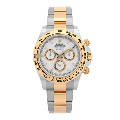 Rolex Stainless Steel 18K Yellow Gold 40mm Oyster Perpetual Cosmograph Daytona Watch White 126503 1 of 5