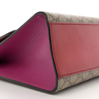 Gucci GG Supreme Monogram Calfskin Medium Padlock Shoulder Bag Beige Hibiscus Red New Rosette 9 of 14