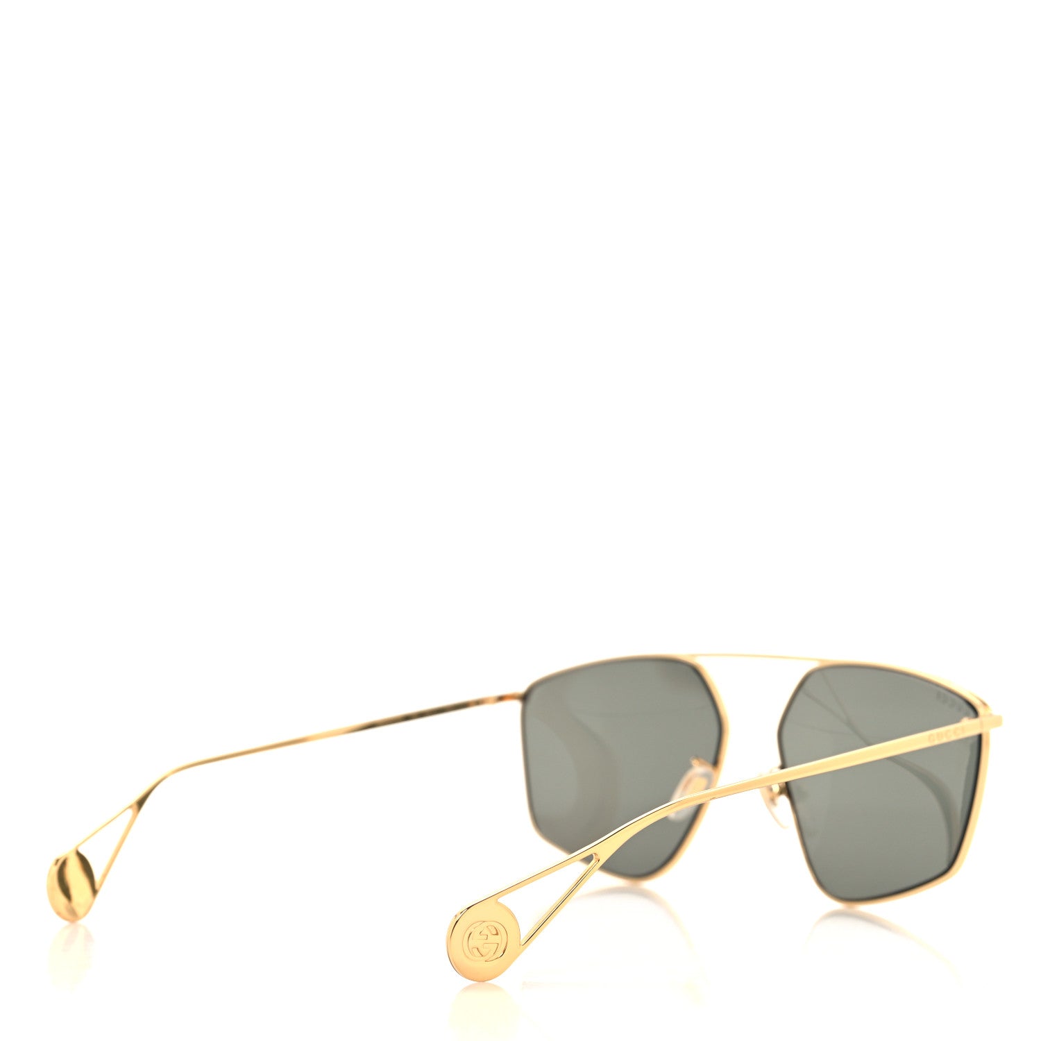 Gucci Square Frame GG0437SA Sunglasses Gold 4 of 8