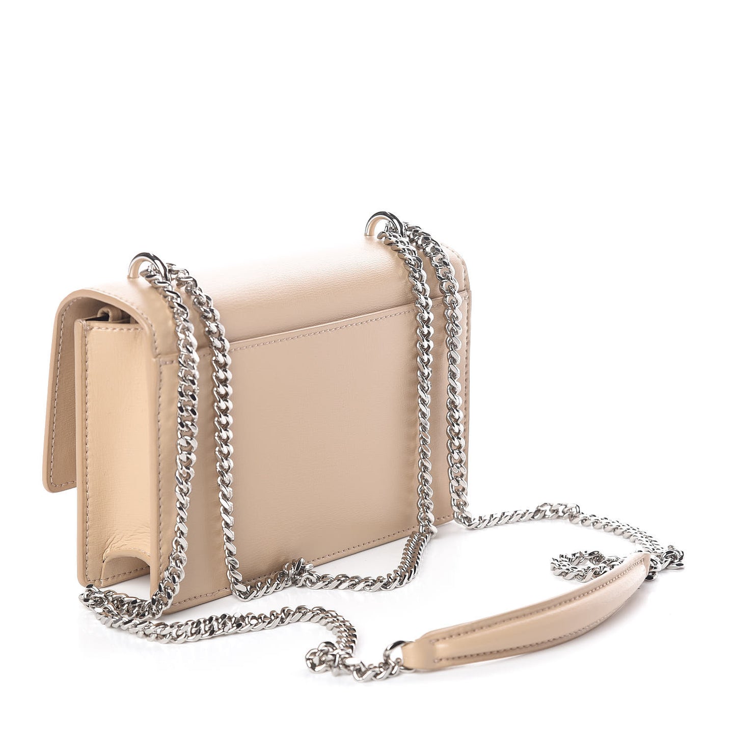 Calfskin Monogram Sunset Chain Wallet Nude Powder