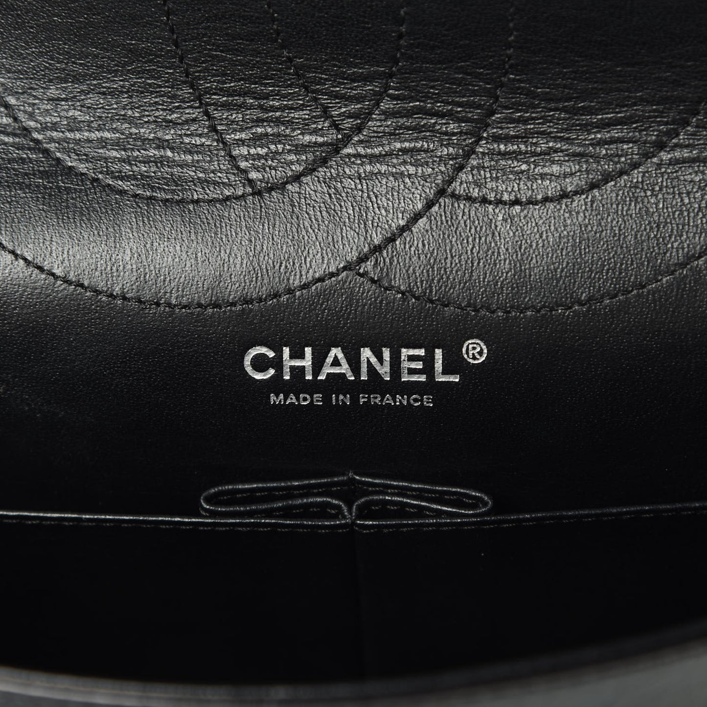 Glazed Aged Calfskin Quilted 2.55 Reissue 227 Flap Black