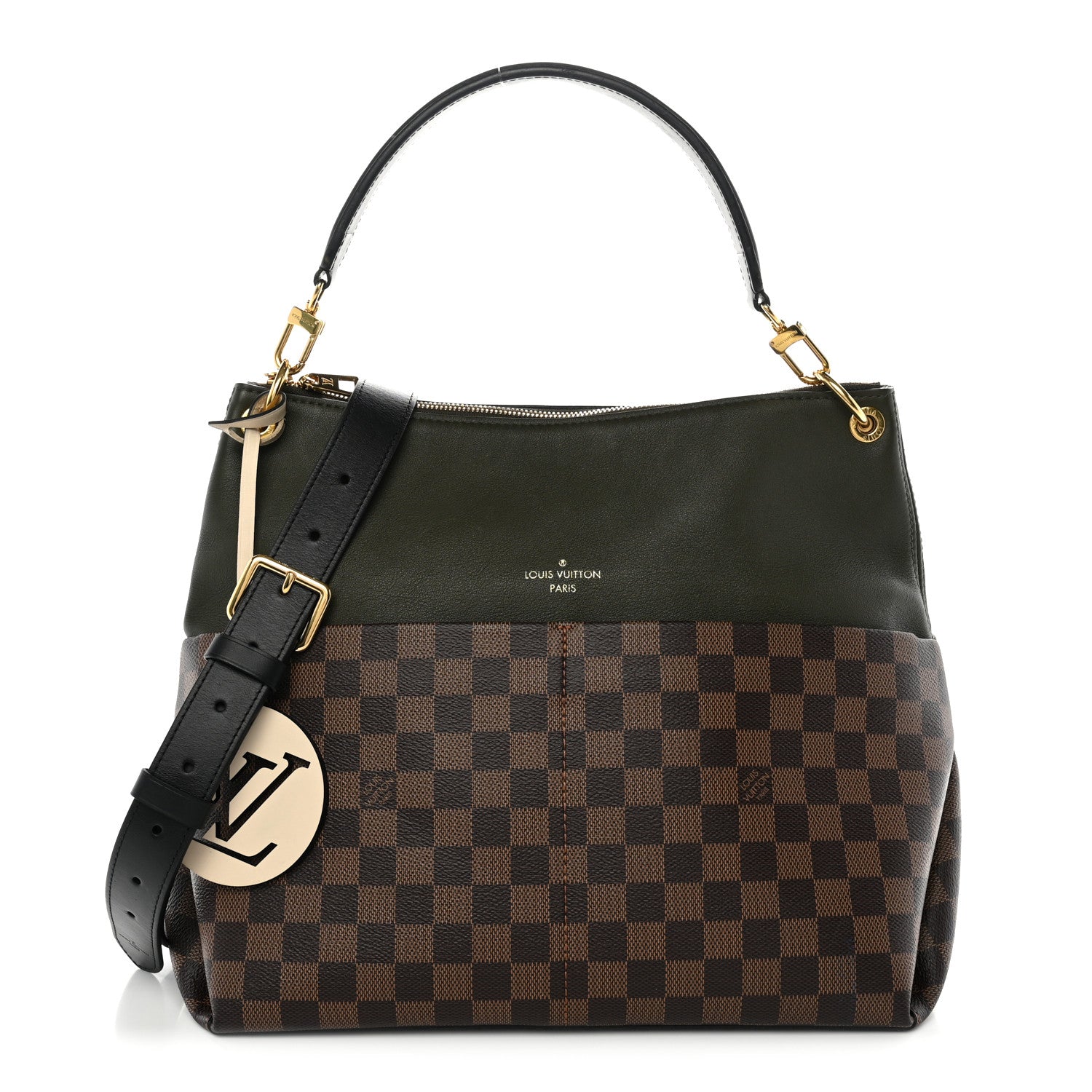 Louis Vuitton Damier Ebene Calfskin Maida Khaki 1 of 9