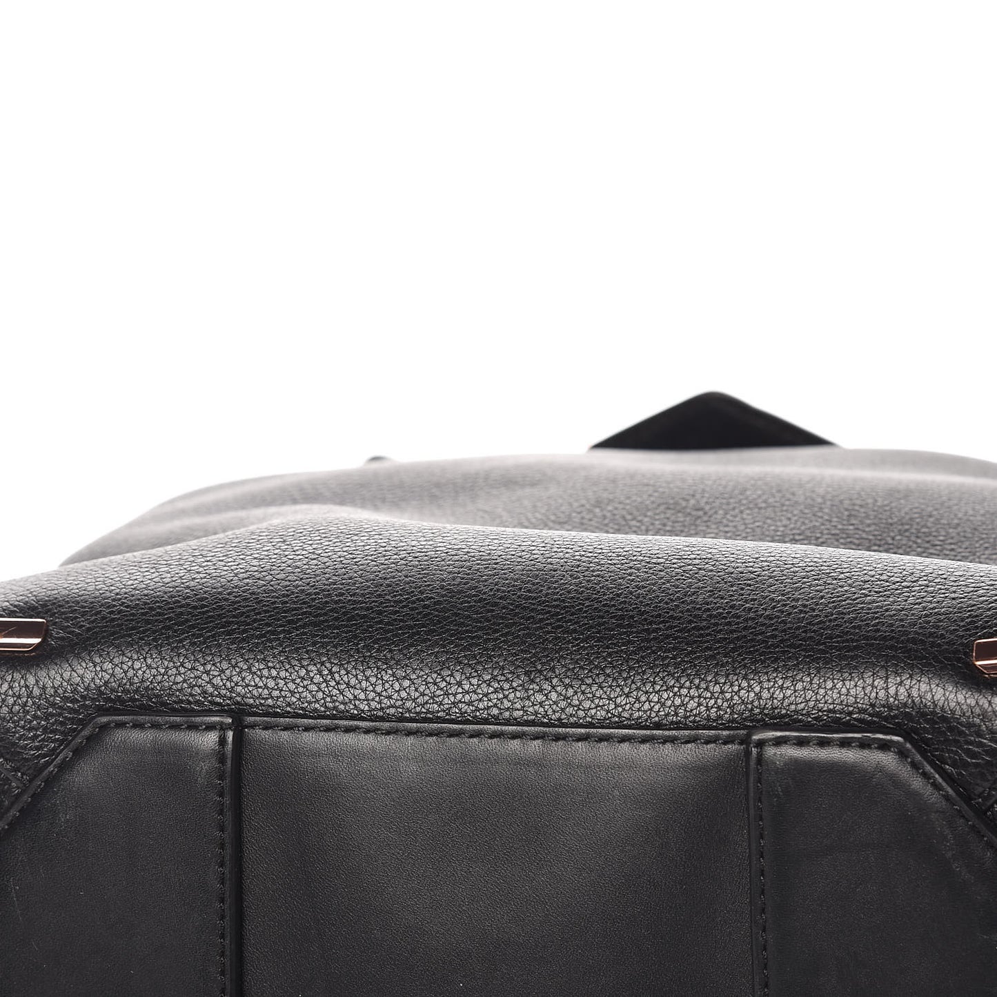 Pebbled Calfskin Prisma Skeletal Backpack Black Rose Gold Hardware