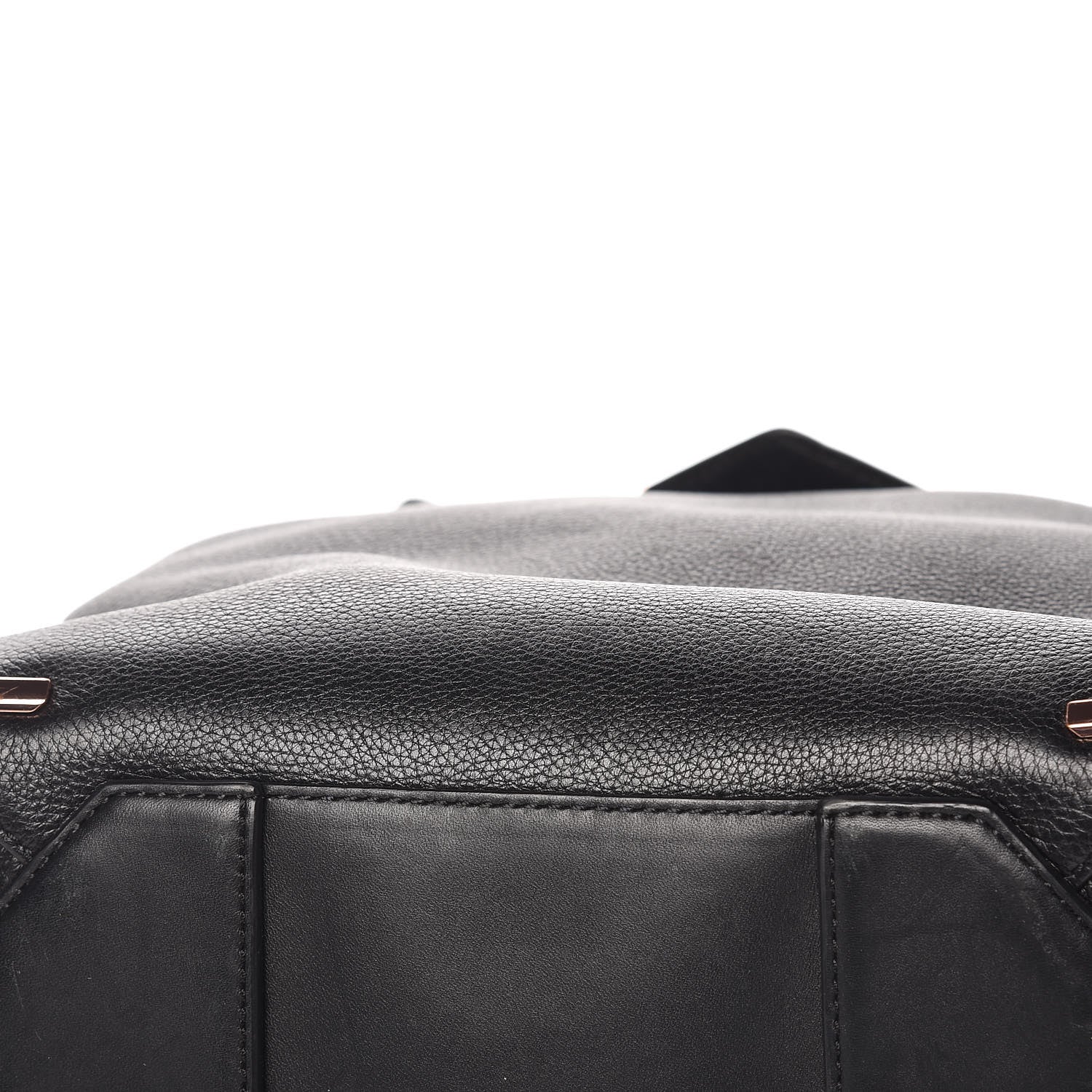 Alexander Wang Pebbled Calfskin Prisma Skeletal Backpack Black Rose Gold Hardware 14 of 14
