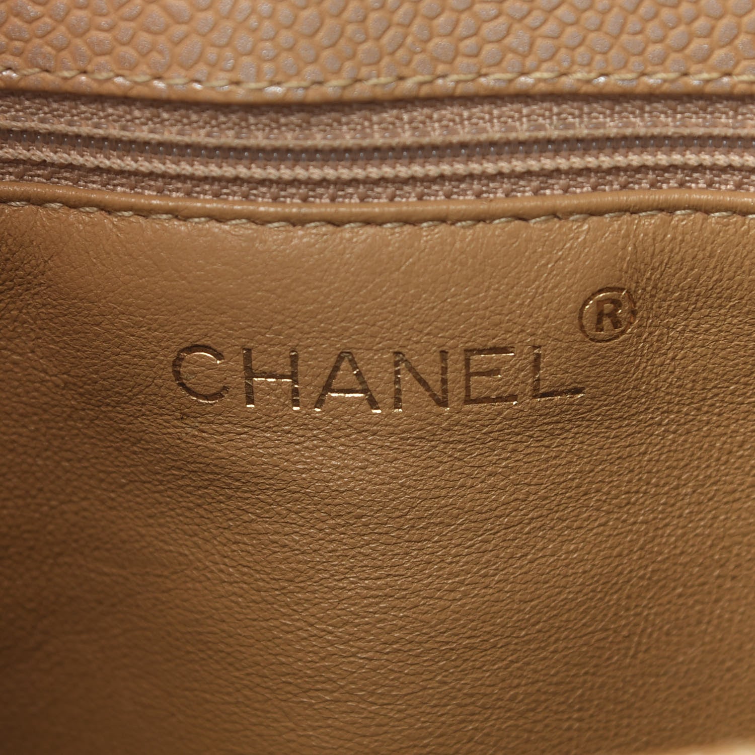 Chanel Metallic Caviar Quilted Shoulder Bag Beige 7 of 11