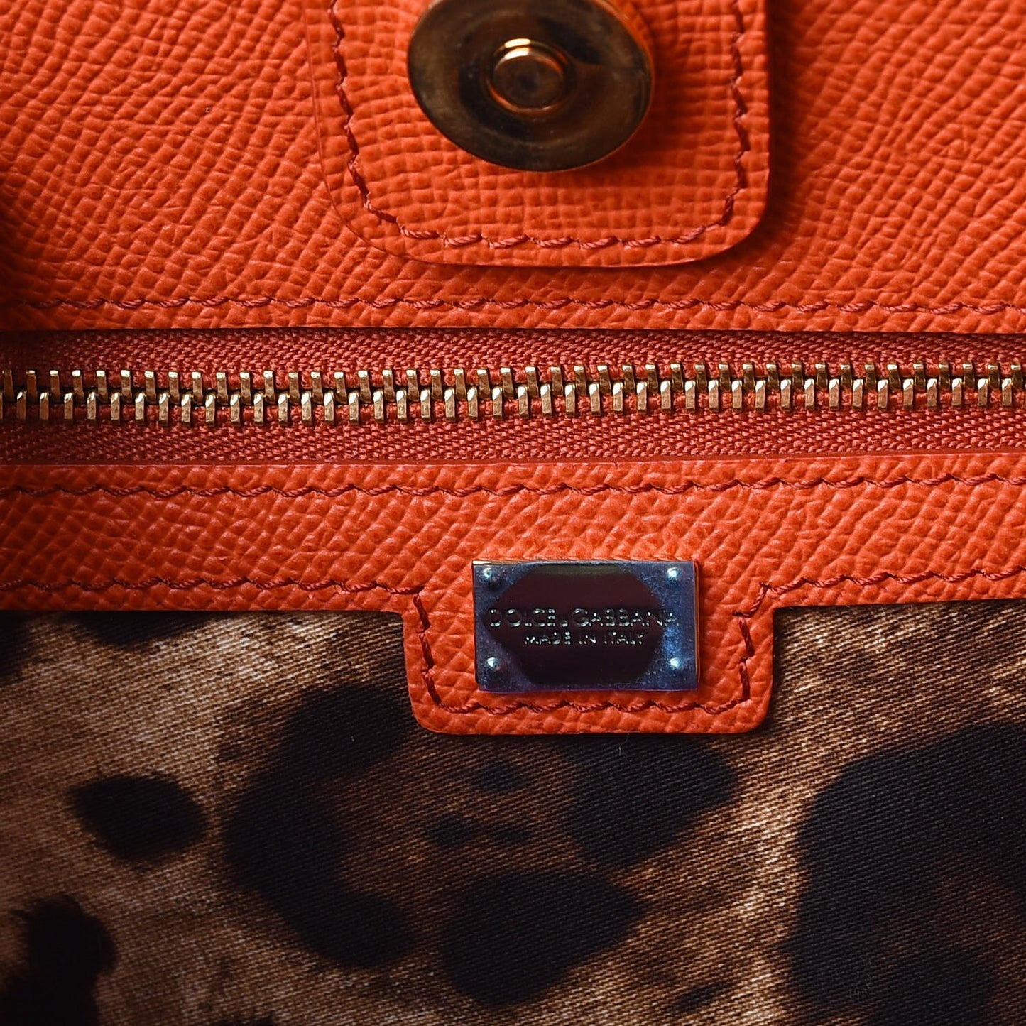 Dauphine Miss Sicily Double Zip Satchel Orange