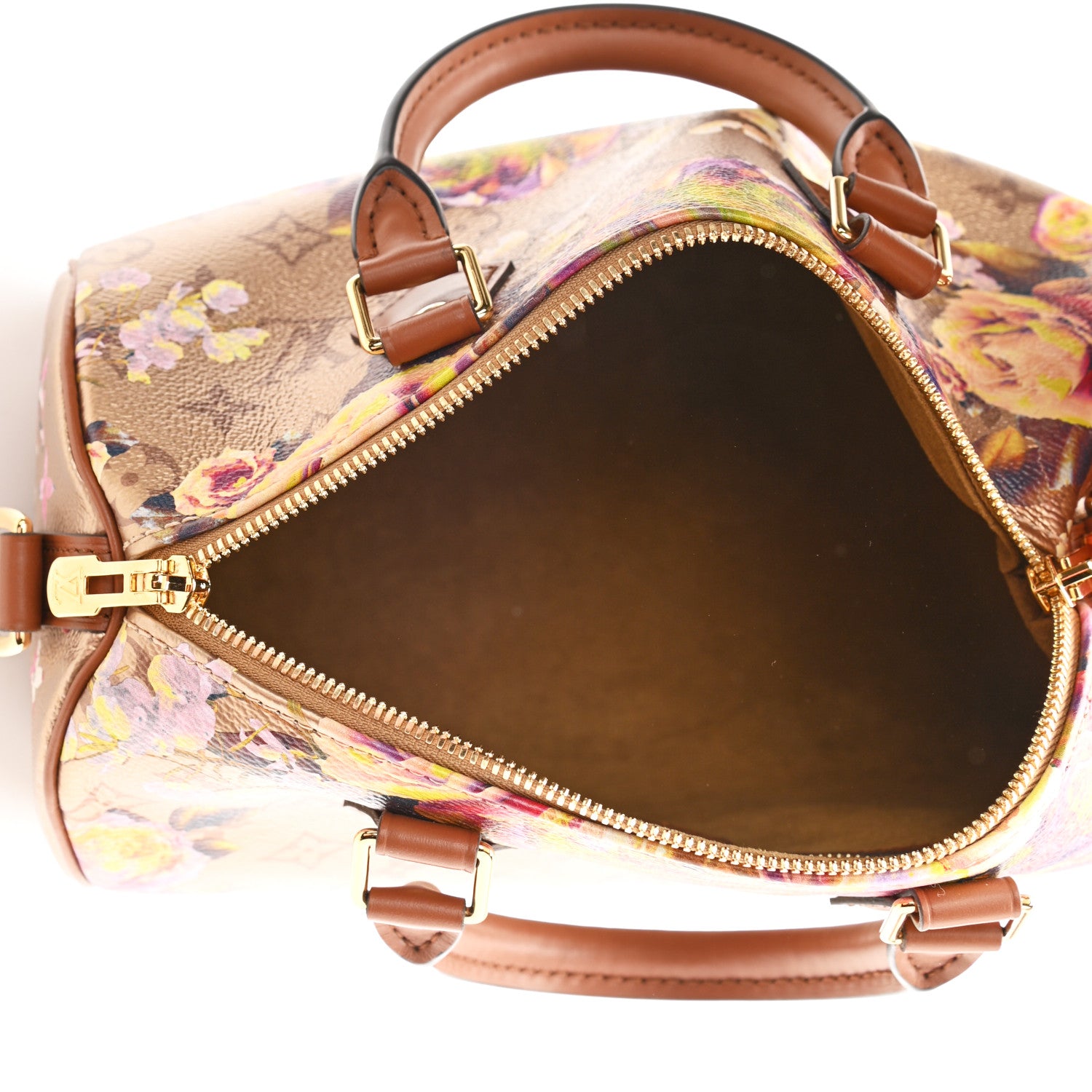 Louis Vuitton Metallic Monogram LV Garden Speedy Bandouliere 25 Gold 5 of 10