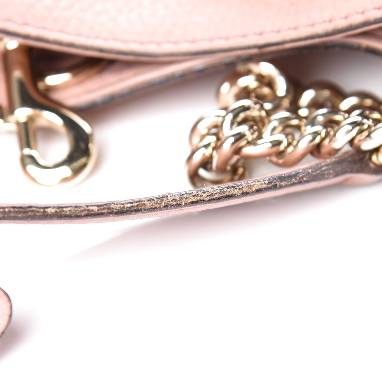 Pebbled Calfskin Medium Soho Chain Shoulder Bag Dark Cipria
