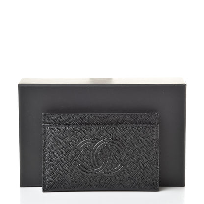 Chanel Caviar CC Card Holder Black 9 of 9