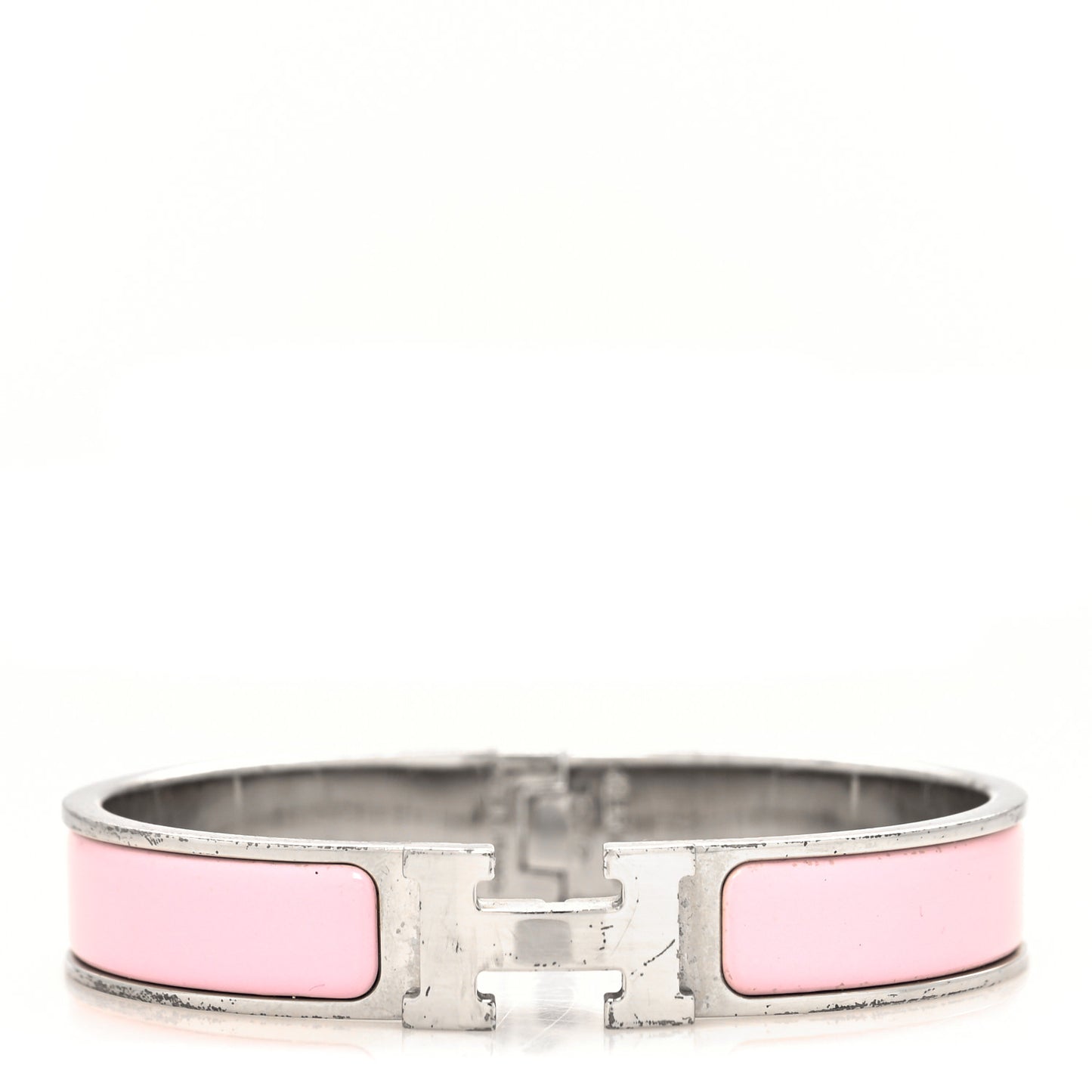 Enamel Narrow Clic Clac H Bracelet PM Rose Candeur