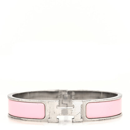 Hermes Enamel Narrow Clic Clac H Bracelet PM Rose Candeur 1 of 5