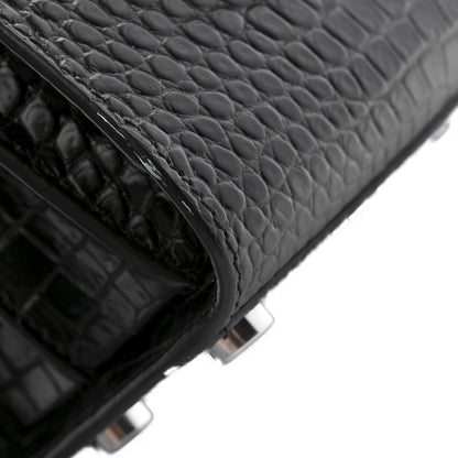 Saint Laurent Calfskin Crocodile Embossed Nano Sac De Jour Black 12 of 12