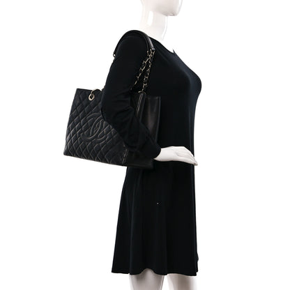 Chanel Caviar Quilted Grand Shopping Tote GST Black 2 of 11