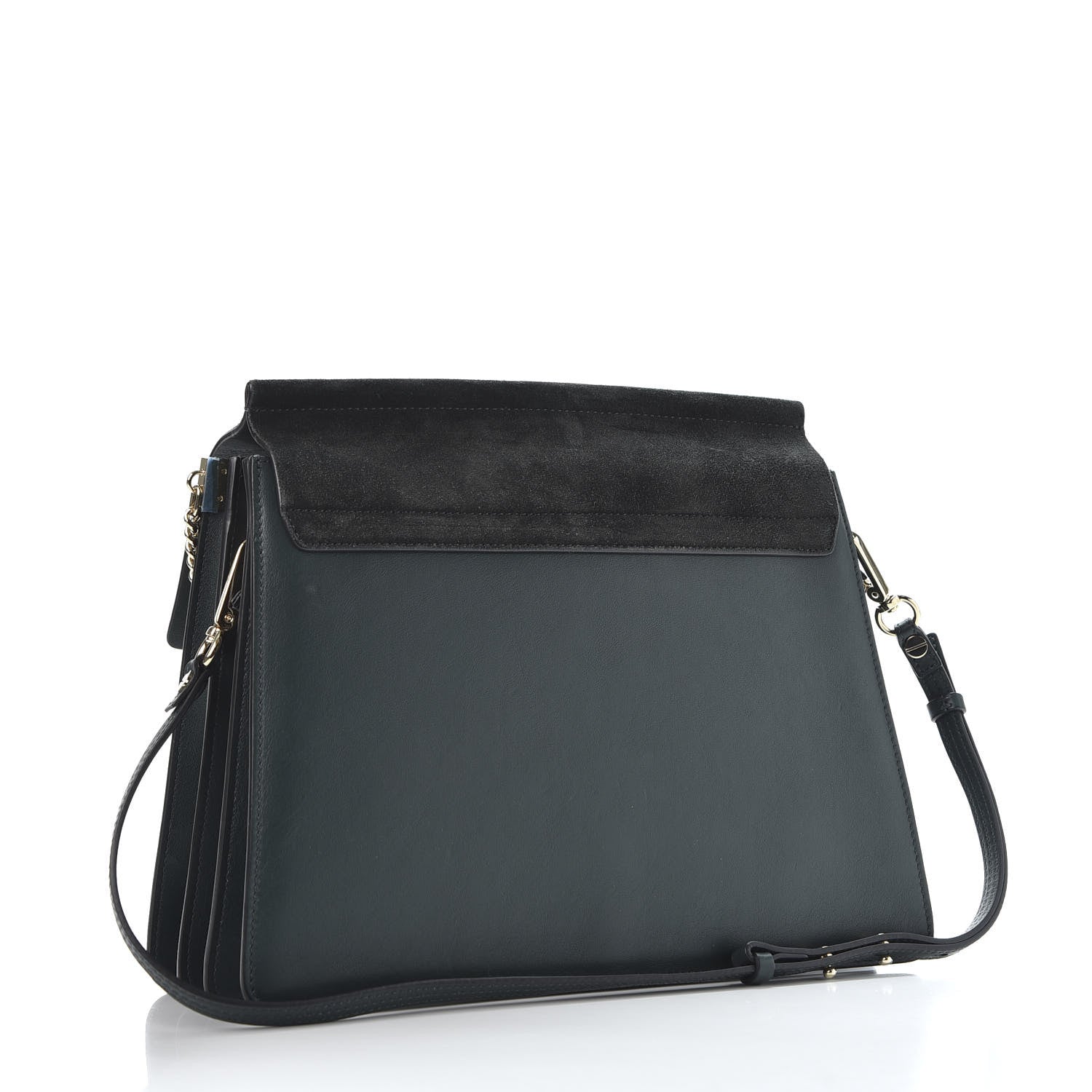 Chloe Suede Calfskin Medium Faye Shoulder Bag Intense Green 2 of 9